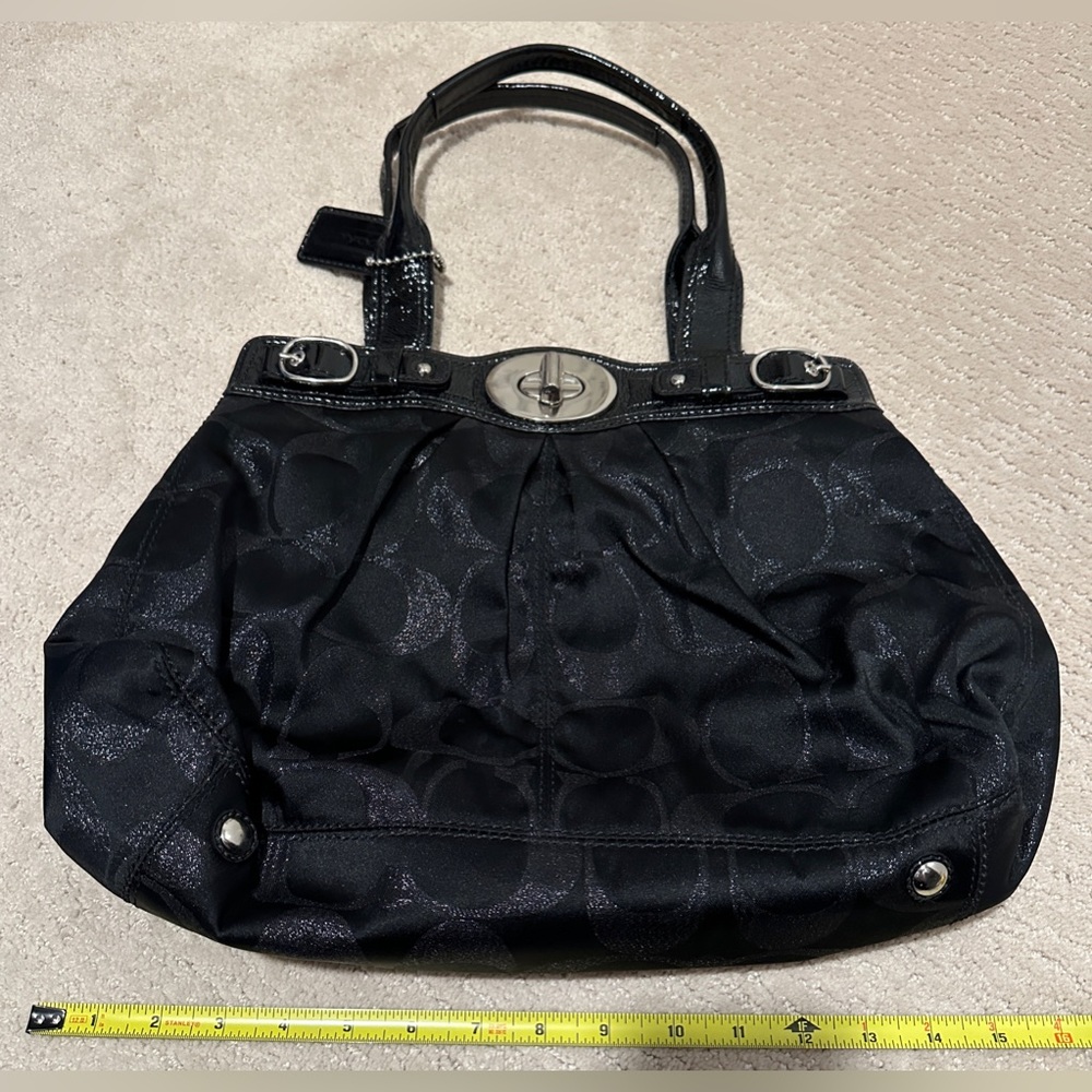 Used Coach black purse with dust bag